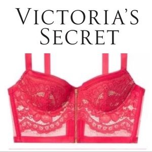NWT Victoria Secret long line satin lace Demi bra
